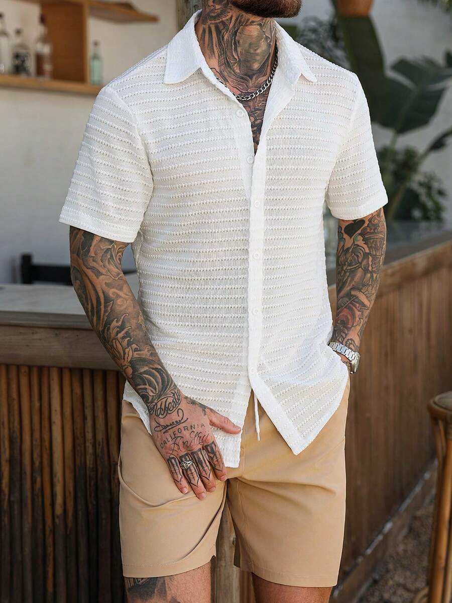 ชุดเซ็ต 2 ชิ้นสำหรับผู้ชายสีส้ - Printed Floral Shirt บทวิจารณ์และราคา