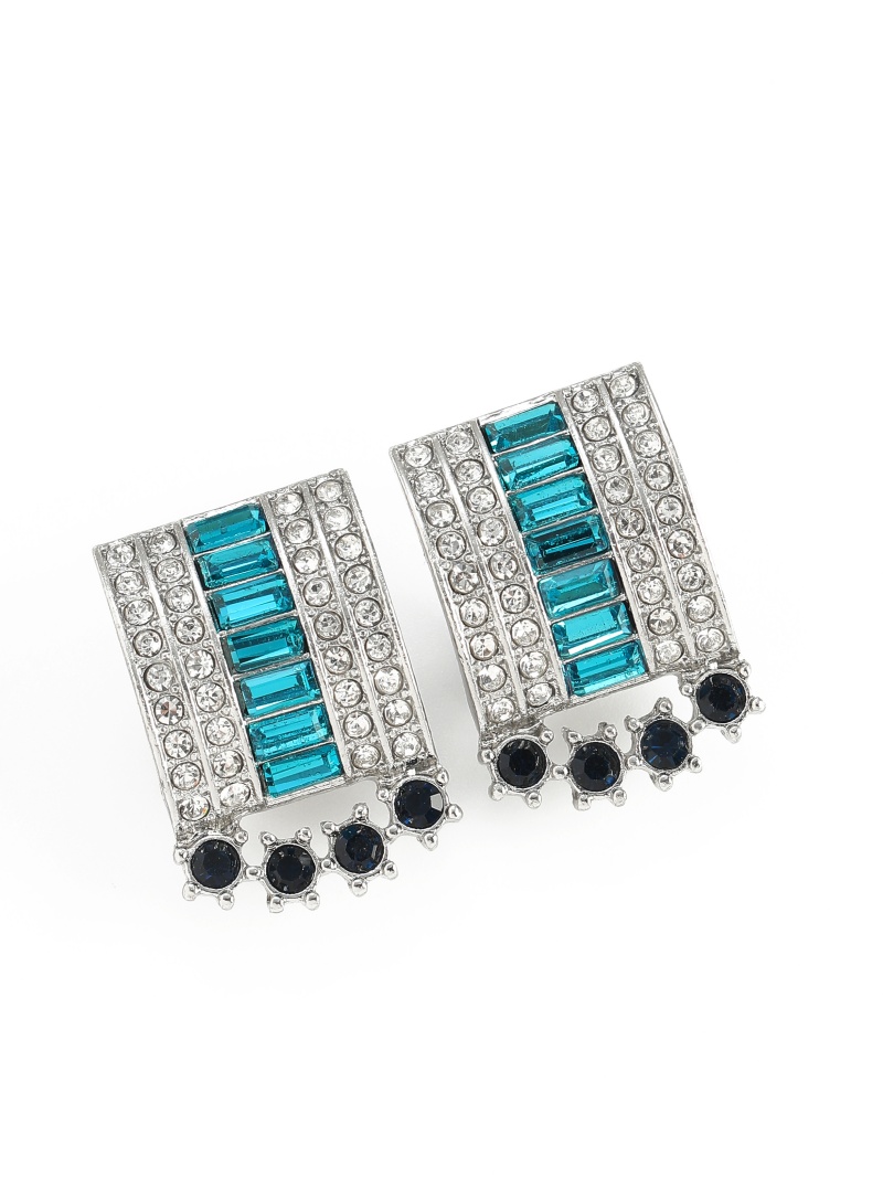 ต่างหูคริสตัลสีน้ำเงินวินเทจทร - Vintage Fashion Jewelry Brands บทวิจารณ์และราคา