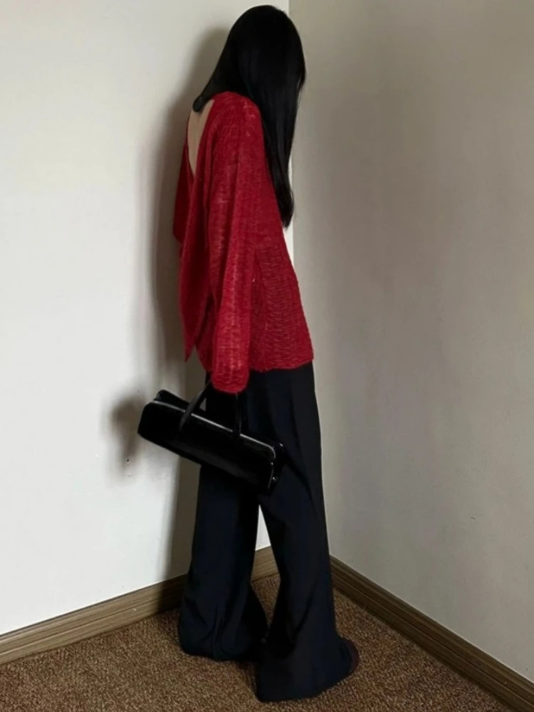 Y2K เสื้อยืดผู้หญิงถักแบบซีทรู - Vintage Fashion Y2K บทวิจารณ์และราคา